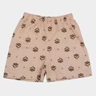Girls' Light Pink Regular Fit Printed Shorts, हल्का गुलाबी, small