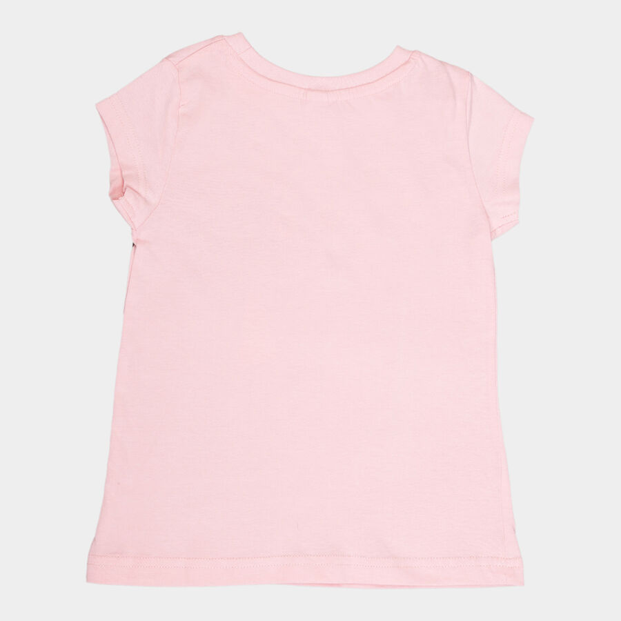 Girls Short Sleeve T-Shirt, Light Pink, large image number null