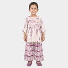 Girls Lilac Round Neck Fusion Set Upper and Bottom Set, लाइलेक, small
