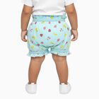 Infants Light Aqua Regular Fit Ruffled Bloomers, एक्वा, small image number null