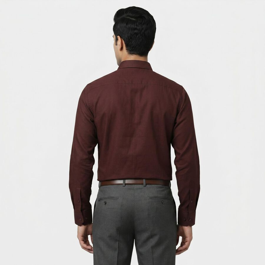 Men's Formal Shirt, Maroon, large