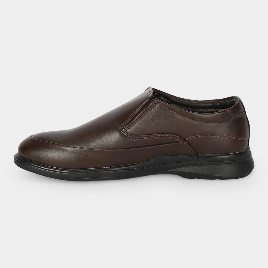 Men's Brown Slip-On Loafer Formal Shoes, Brown, large