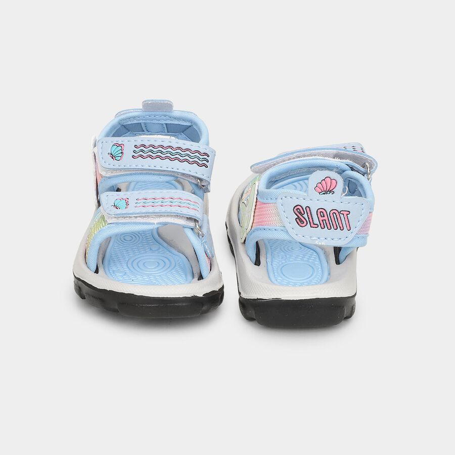 Girls' Sandal with Back Strap, Blue, large image number null