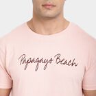 Cotton Round Neck T-Shirt, Peach, small image number null