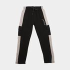 Boys Black Jogger Fit Active Print Pyjama, काला, small