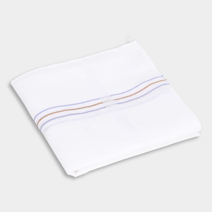 Men's Cotton Hanky, सफ़ेद, large