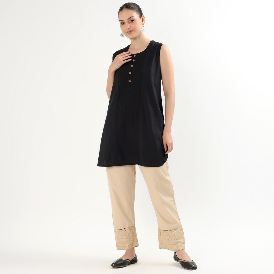 Ladies' 100% Cotton Palazzos, गहरा पीला, large image number null