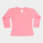 Infants Cotton Round Neck T-Shirt, Pink, small image number null