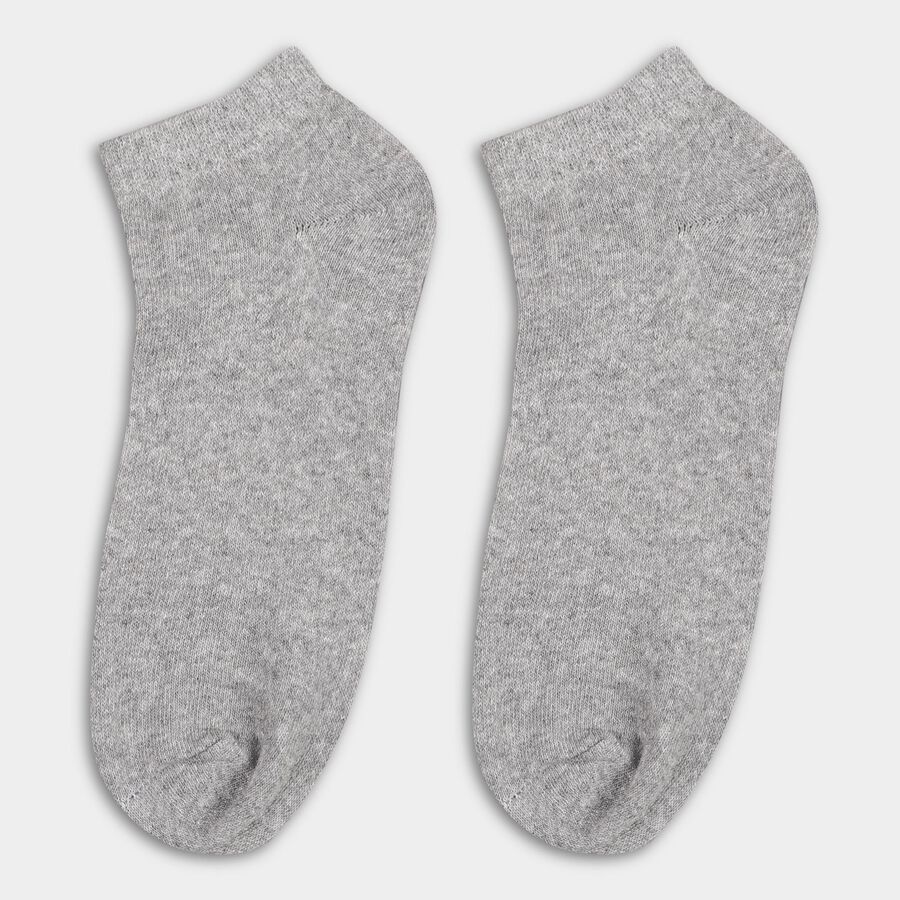 Men's Light Gray and White and Charcoal Black Ankle Socks, मिश्रित हल्का ग्रे, large image number null