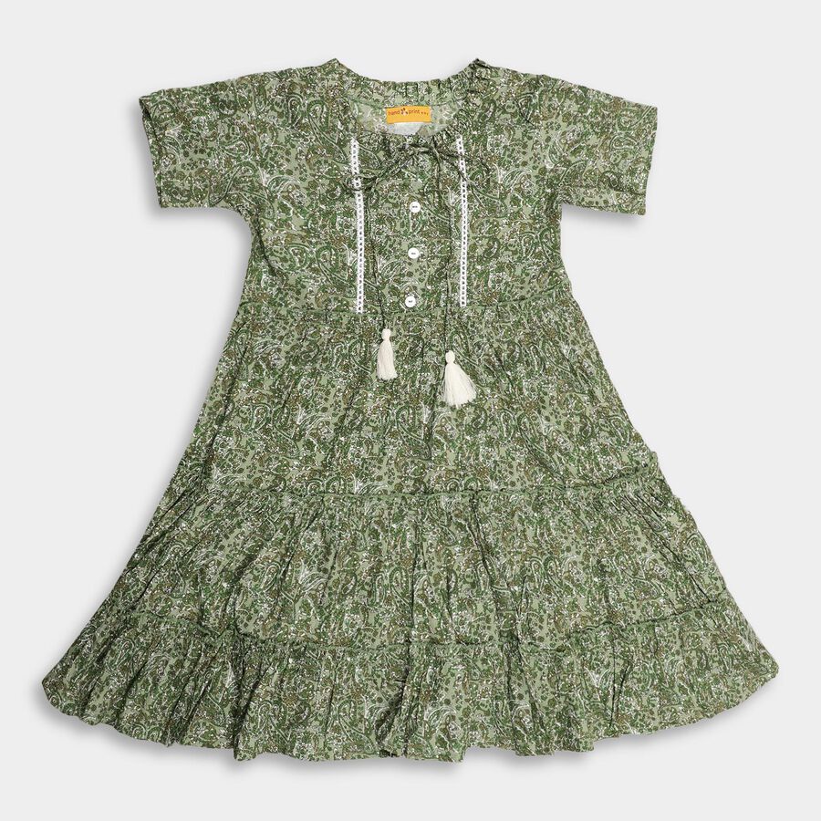 Girls' Dress , Light Green, large image number null