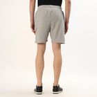 Men's Light Gray Textured Cargo Bermuda Shorts, Light Grey, small