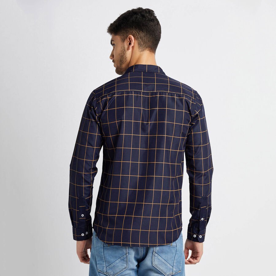 Checks Casual Shirt, नेवी ब्लू, large image number null