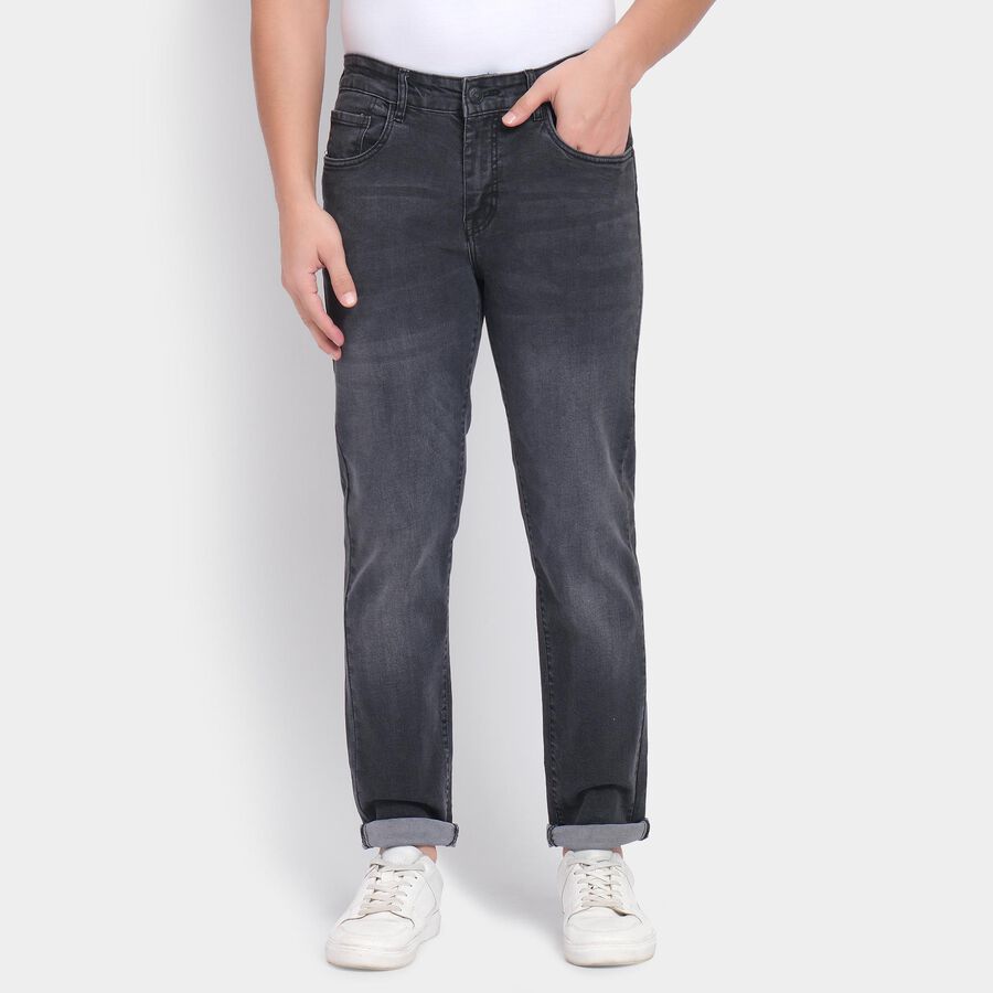 Men's Slim Fit Jeans, Dark Grey, large image number null