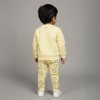 Infants Light Yellow Printed Baba Suit, Yellow, small image number null