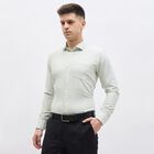 Men's Light Green Cotton Slim Fit Classic Collar Shirt, हल्का हरा, small image number null