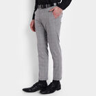 Checks Slim Fit Trousers, Light Grey, small image number null