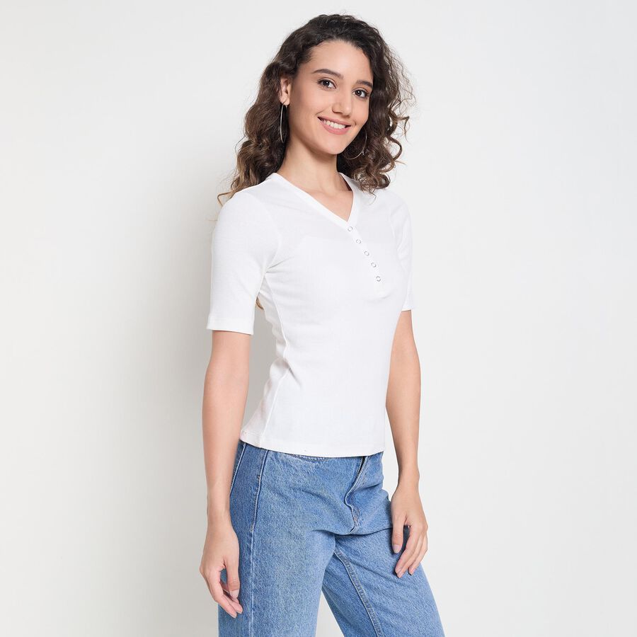 Ladies' Top, ऑफ व्हाइट, large image number null