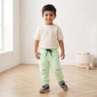 Boys Mint Green Jogger Fit Bunny Printed Pyjama, Light Green, small