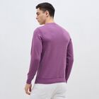 Men's Muted Purple Crew Neck Casual Pullover, Purple, small image number null