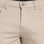 Solid 5 Pocket Casual Trousers, Beige, small image number null