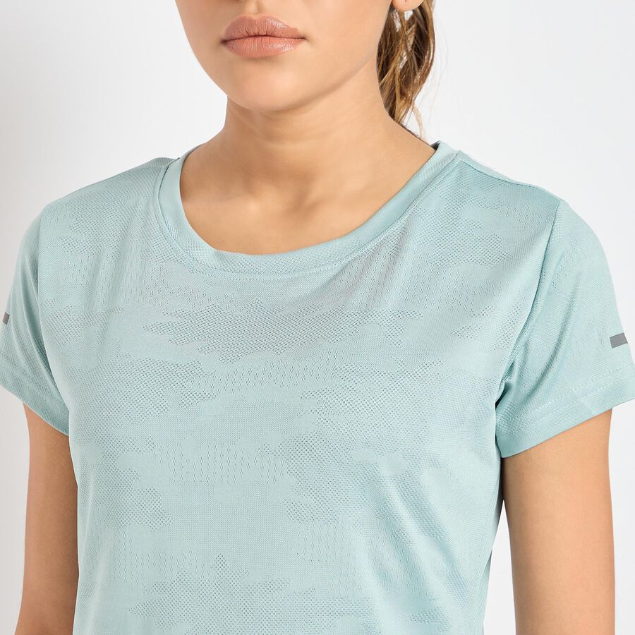Ladies' Round Neck T-Shirt , हल्का हरा, large image number null