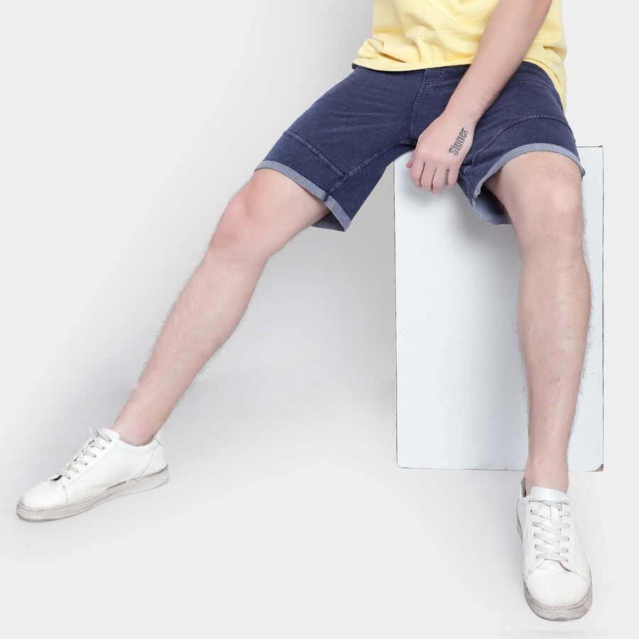 Overdyed Basic Bermuda, Melange Blue, large image number null
