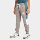 Boys Grey Jogger Fit Colorblocked Winter Pyjama, हल्का ग्रे, small