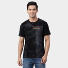 Men's Round Neck Half Sleeves T-Shirt, Black, small