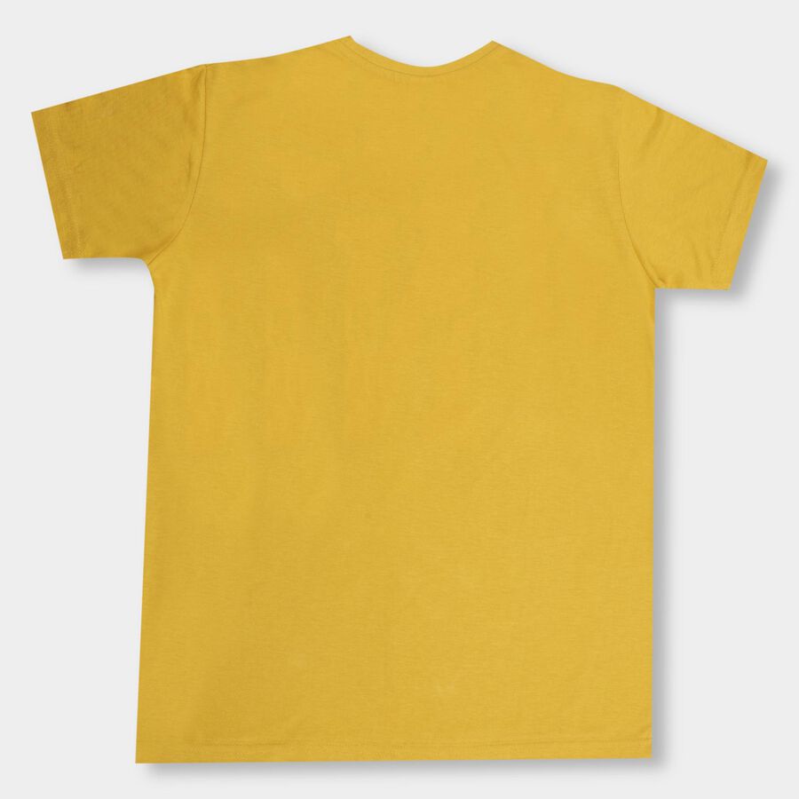Boys' Half Sleeves T-Shirt , Mustard, large