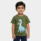 Boys' Half Sleeves T-Shirt, Olive, small