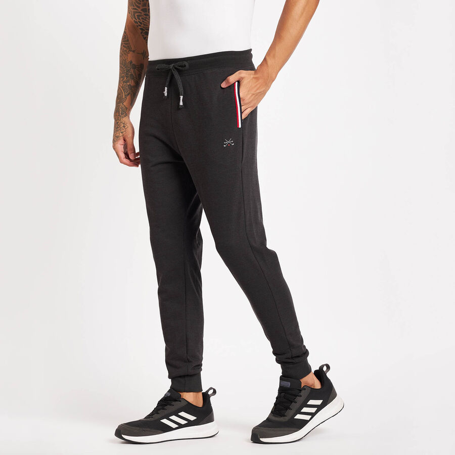 Solid Track Pants, Charcoal, large image number null