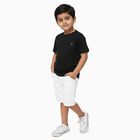 Boys' Half Sleeves T-Shirt, काला, small image number null