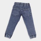 Boys' Stonewashed Blue Relaxed Fit Jogger Jeans, Dark Blue, small image number null
