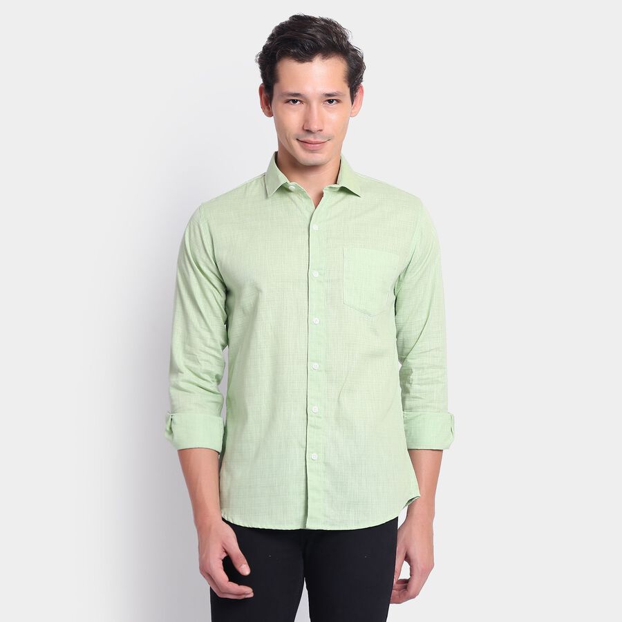 Men's Casual Shirt, Light Green, large image number null