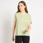 Ladies' Round Neck T-Shirt , Light Green, small