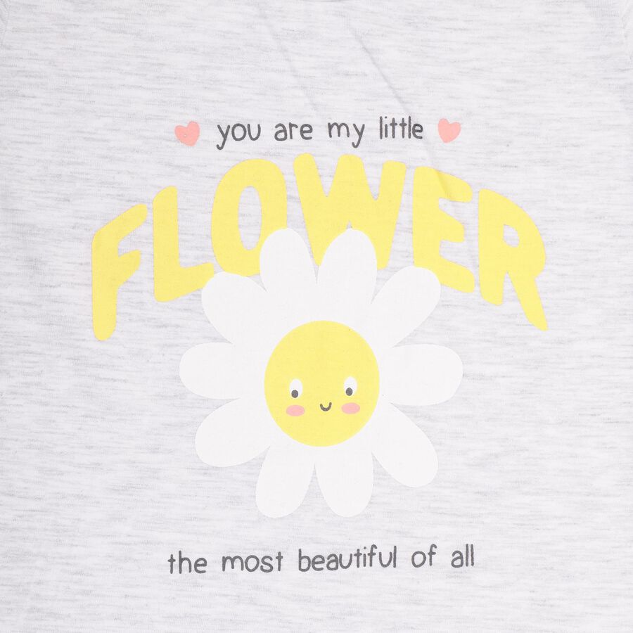 Girls' T-Shirt, मिश्रित हल्का ग्रे, large image number null