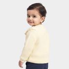 Infants' White Crew Neck Knitted Pullover, सफ़ेद, small