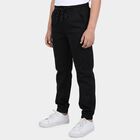 Boys' Black Regular Fit Jogger Trousers, Black, small