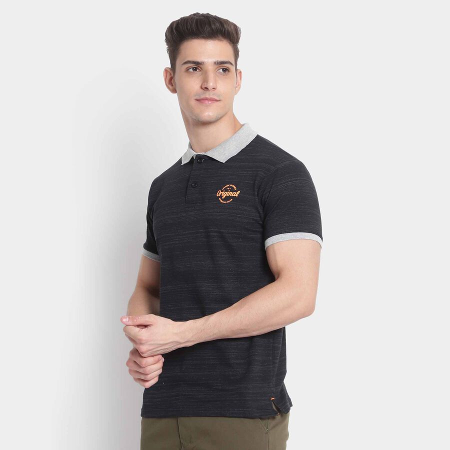 Solid Polo Shirt, Black, large image number null