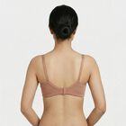 Women's Brown Cotton Blend Wireless Full Coverage Bra, भूरा, small
