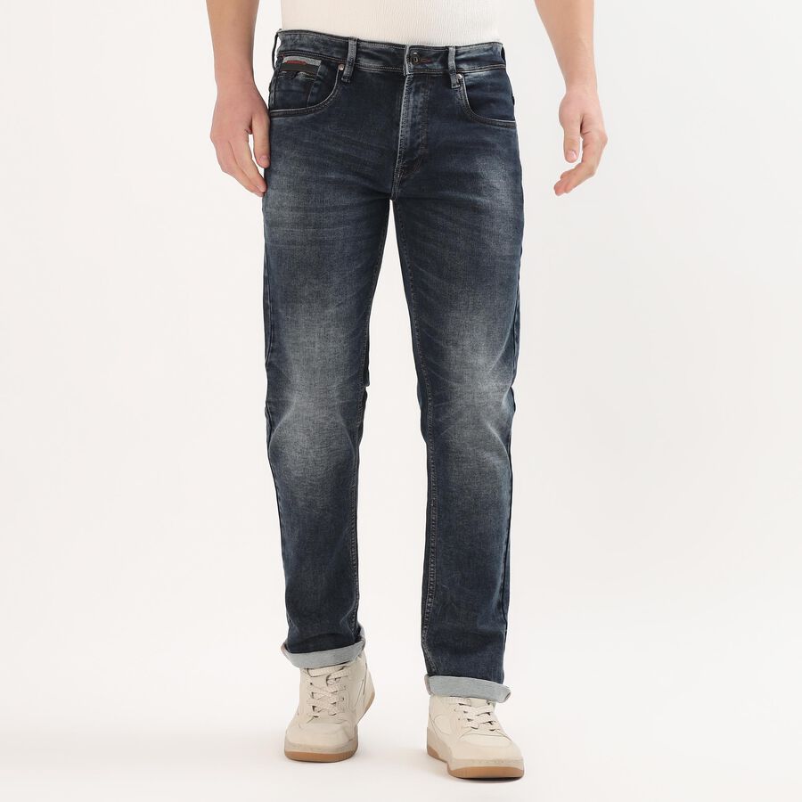 Men's Slim Fit Jeans, Dark Blue, large