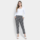 Solid Trousers, काला, small image number null