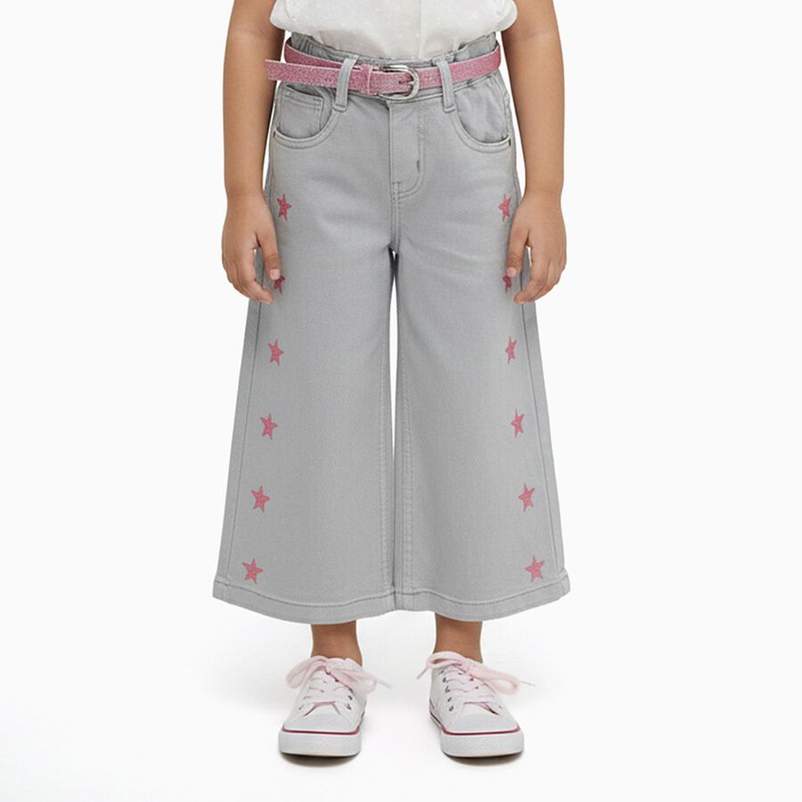 Girls' Jeans, हल्का ग्रे, large image number null