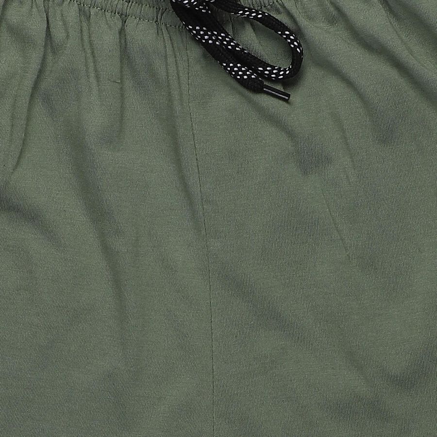 Boys' Light Green Regular Fit Graphic Printed Bermuda Shorts, Light Green, large