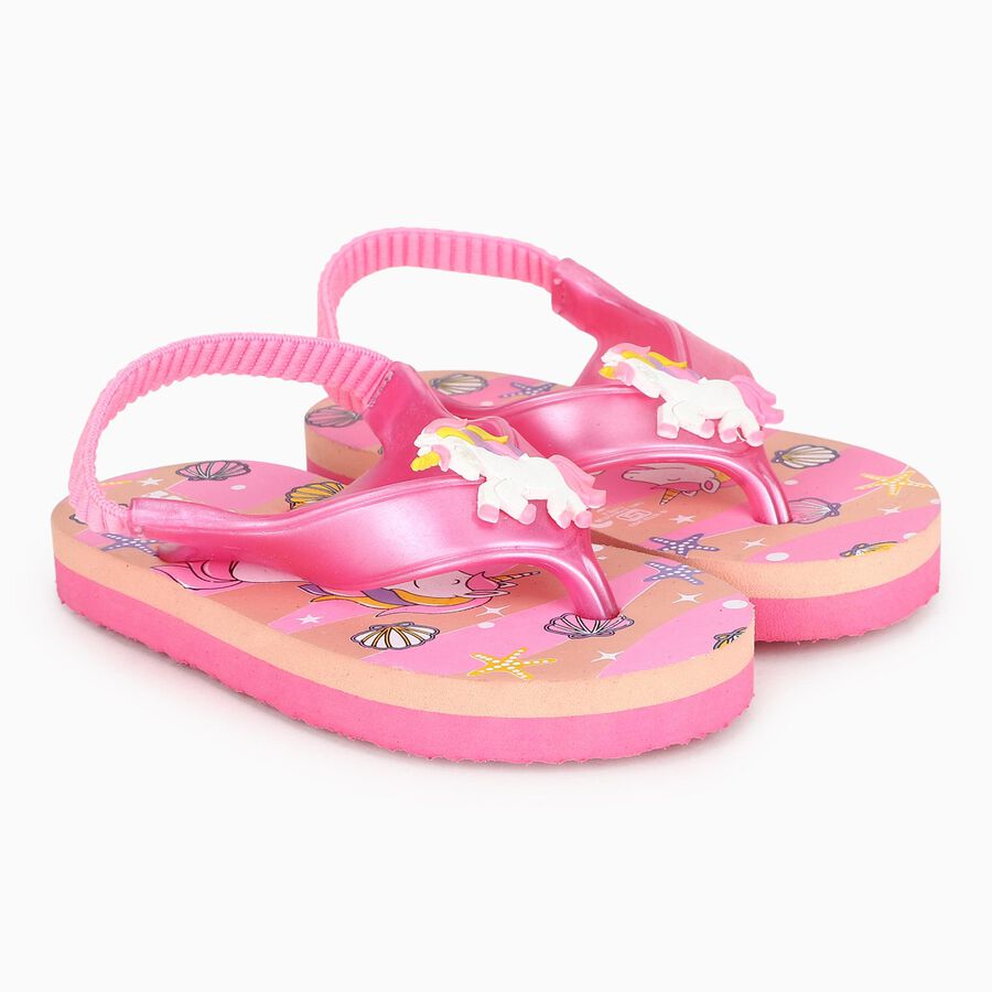 Girls' Slipper, गुलाबी, large
