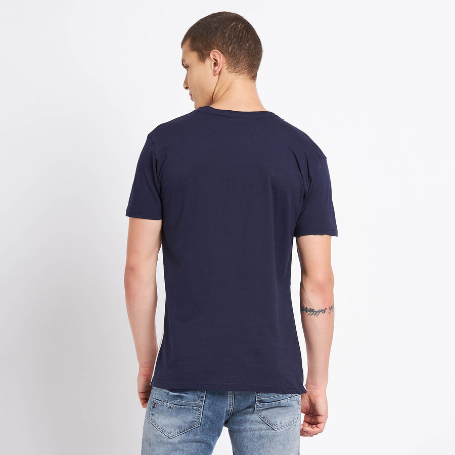 Cotton Round Neck T-Shirt, White, large image number null