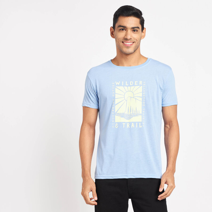 Round Neck T-Shirt, Sky Blue, large image number null