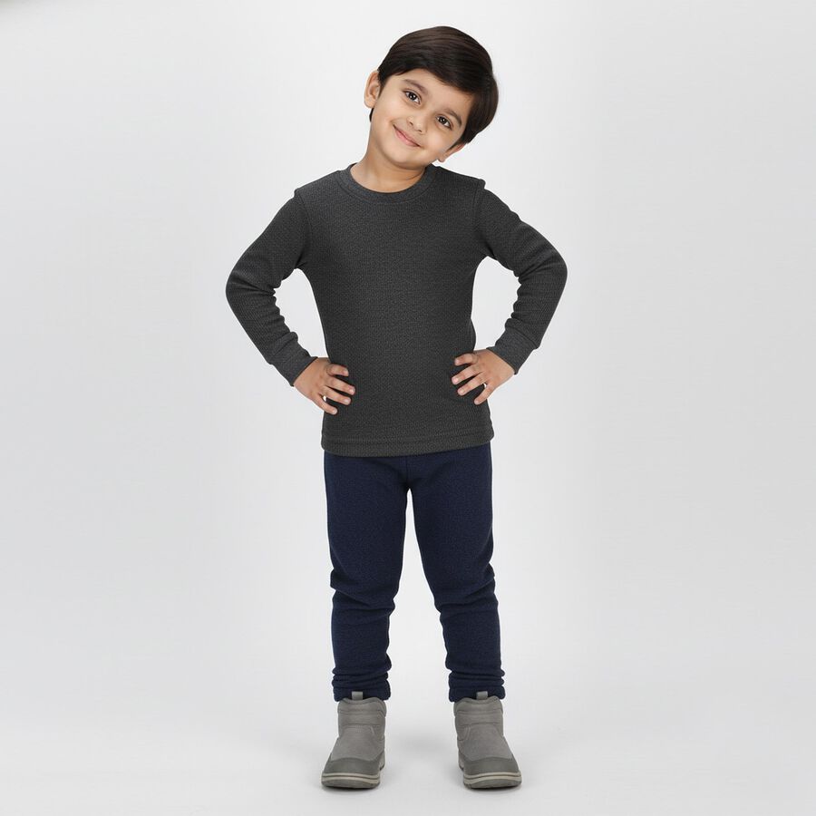 Boys Dark Grey Classic Thermal, मिश्रित मध्यम ग्रे, large image number null