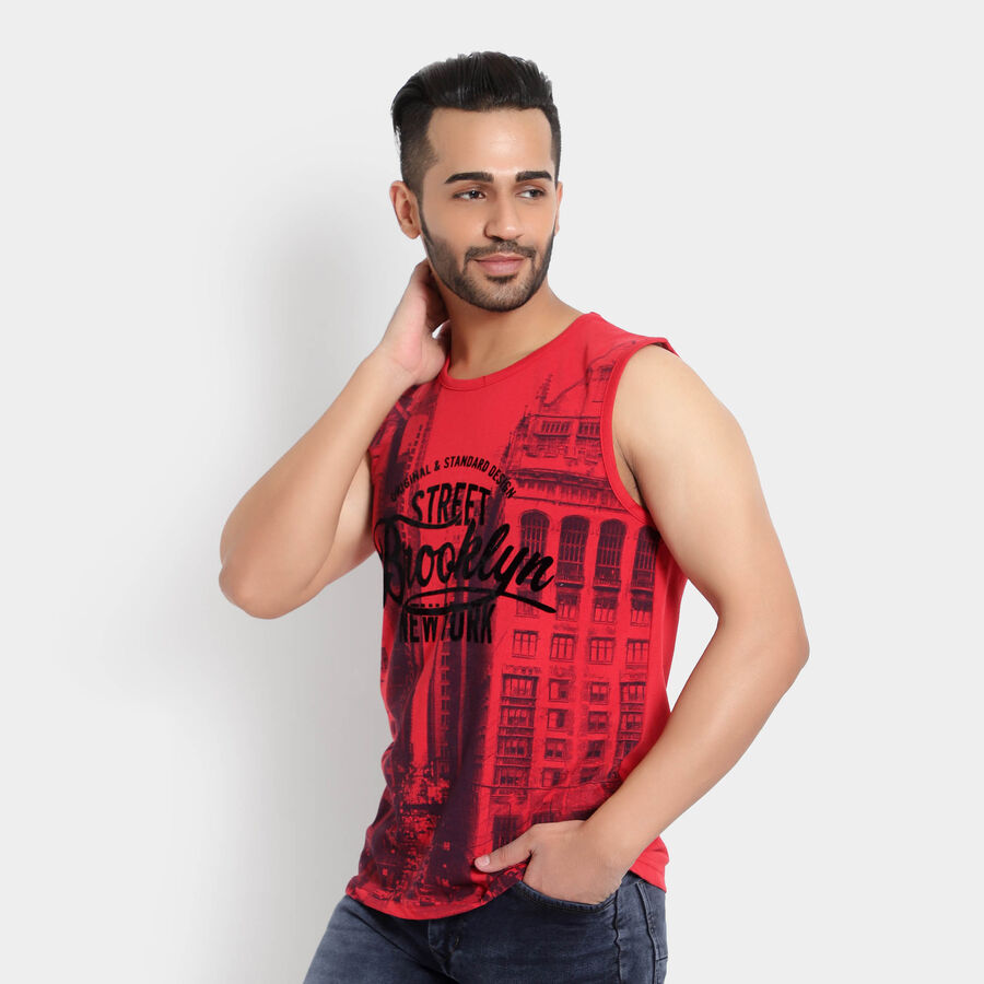 Sleeveless T-Shirt, Red, large image number null