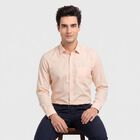 Men's Peach Formal Shirt, पीच, small